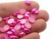 100 8mm x 6mm Bright Pink Pearl Plastic Flatback Oval Cabochons